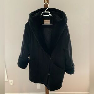CLASSIQUE OUTERWEAR | Vintage  Coat with Faux Fur Trim.